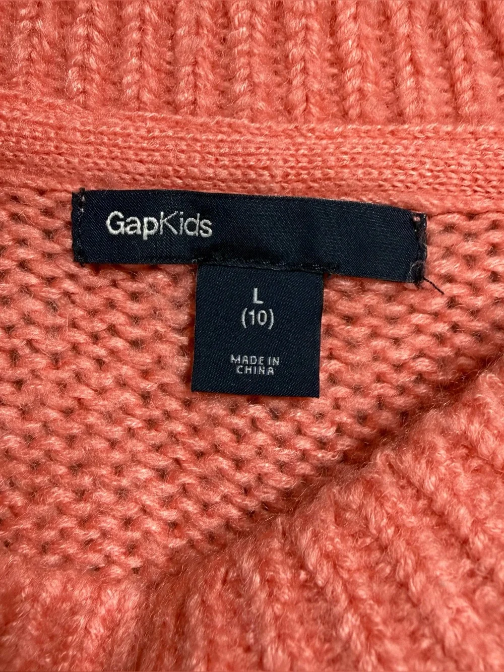 Gap kids girls Coral and Gray Geometric Knit Sweater dress size L (10)